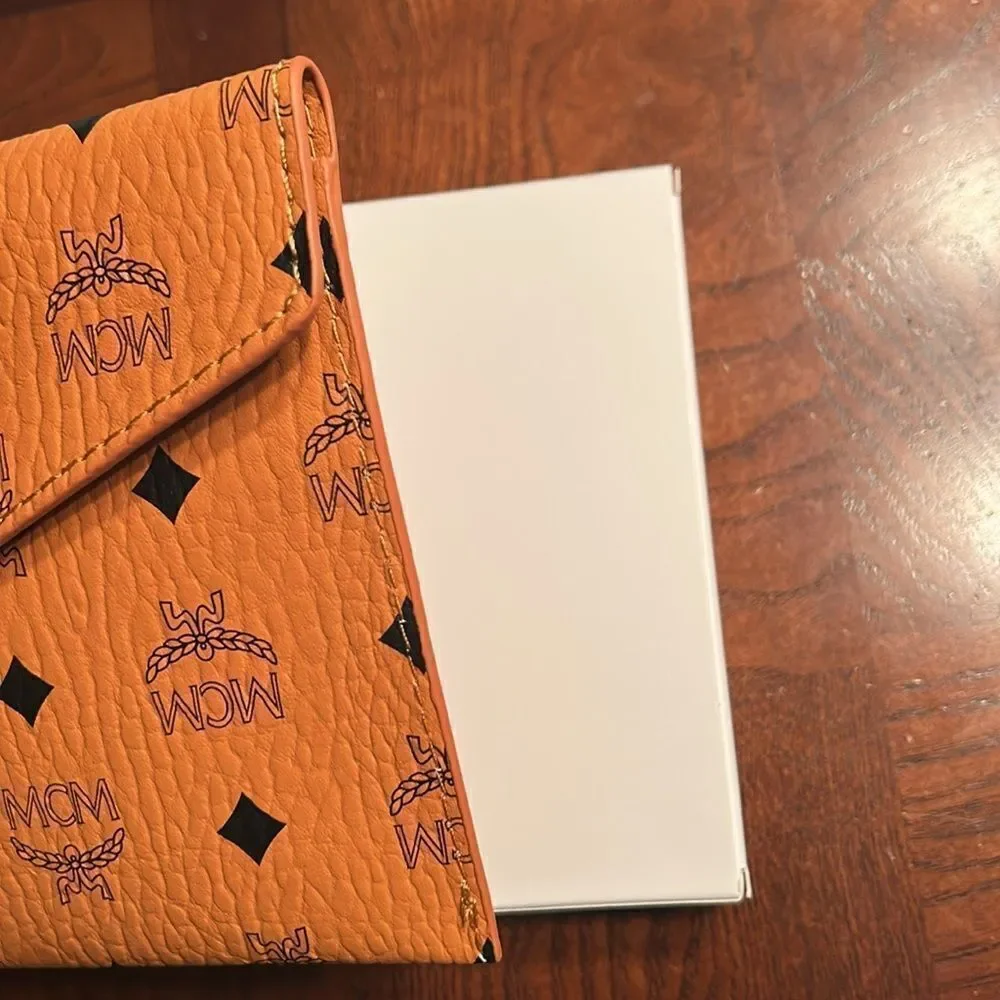 MCM Thin Envelope Clutch with Box